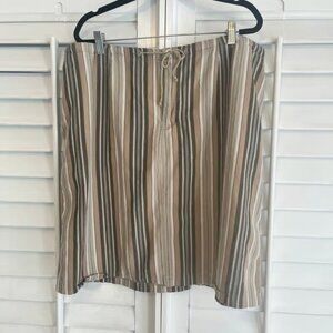 Izod Olive And Tan Skirt Size 18W